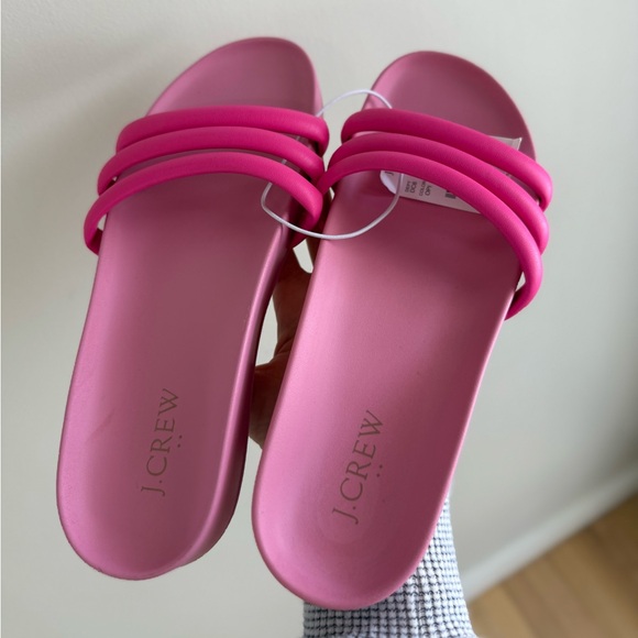 J.Crew Strappy Slide Sandals - Hot Pink - Size 8 - NWT - Picture 4 of 12